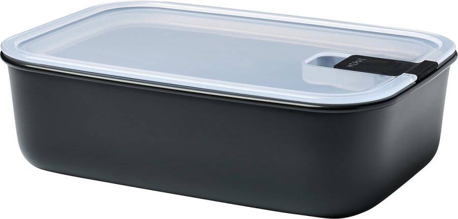 Mepal Cirqula Multikom Rechthoekig Vershoudbakje & Bewaardoos met Deksel 500 ml Nordic Black