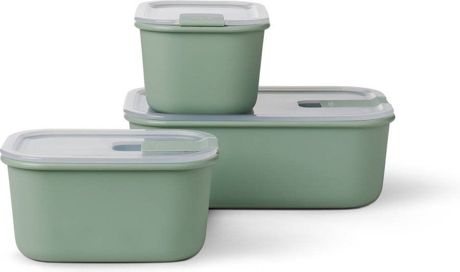 Mepal Cirqula Multikom Rechthoekig Vershoudbakje & Bewaardoos met Deksel 1500 ml Nordic Denim