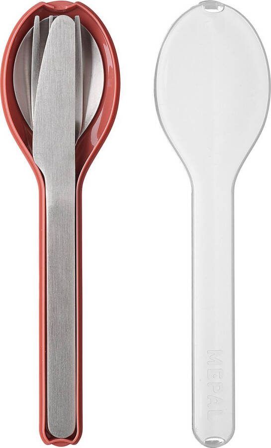 Mepal Ellipse bestekset 3-delig Mes vork en lepel RVS Vivid mauve