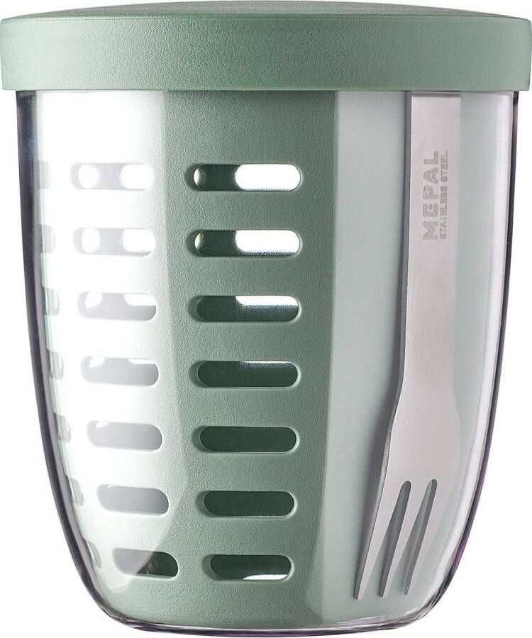 Mepal Ellipse fruit & veggie pot 600 ml Incl. vorkje Nordic sage