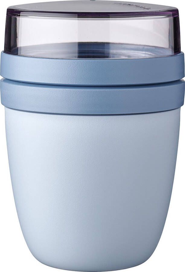 Mepal Lunchpot Ellipse 500 ml Muesli beker to go Nordic blue Geschikt voor vriezer magnetron en vaatwasser