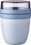 Mepal Lunchpot Ellipse 500 ml Muesli beker to go Nordic blue Geschikt voor vriezer magnetron en vaatwasser - Thumbnail 1