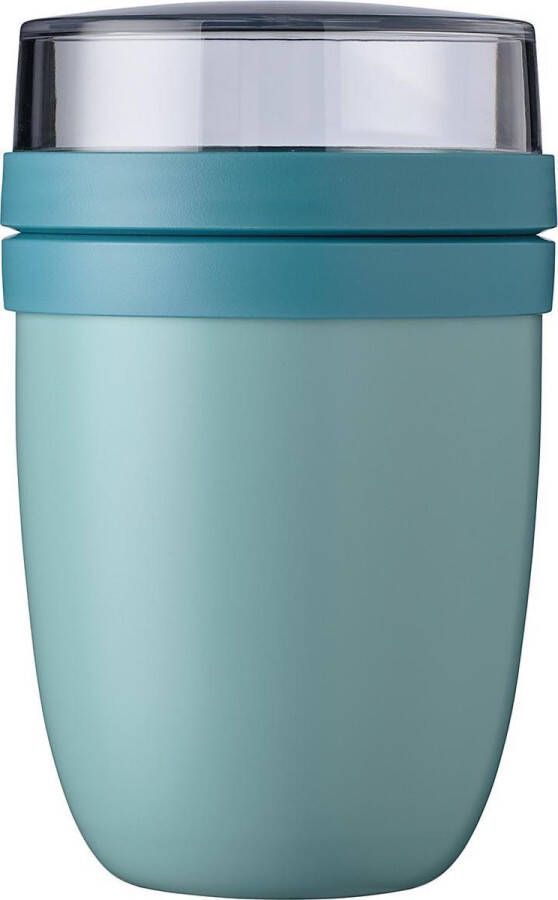 Mepal – Isoleer lunchpot Ellipse – houdt je eten 6-8 uur warm en 12 uur koud – Nordic green – 2 compartimenten – Soep beker to go – Yoghurt beker muesli thermos lunchbox