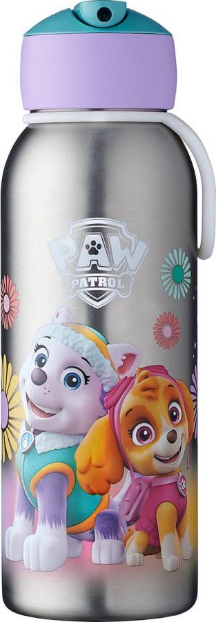 Mepal isoleerfles flip-up Campus – 350 ml – 12 uur koud 9 uur warm – Drinkfles met rietje voor kinderen – Paw Patrol Girls