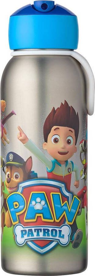 Mepal – isoleerfles flip-up Campus – Paw Patrol – waterfles met rietje – houdt je drankje tot 9 uur warm en 12 uur koud – drinkfles voor kinderen – thermosfles