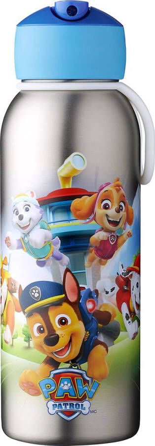 Mepal isoleerfles flip-up Campus – 350 ml – 12 uur koud 9 uur warm – Drinkfles met rietje voor kinderen – Paw Patrol Pups