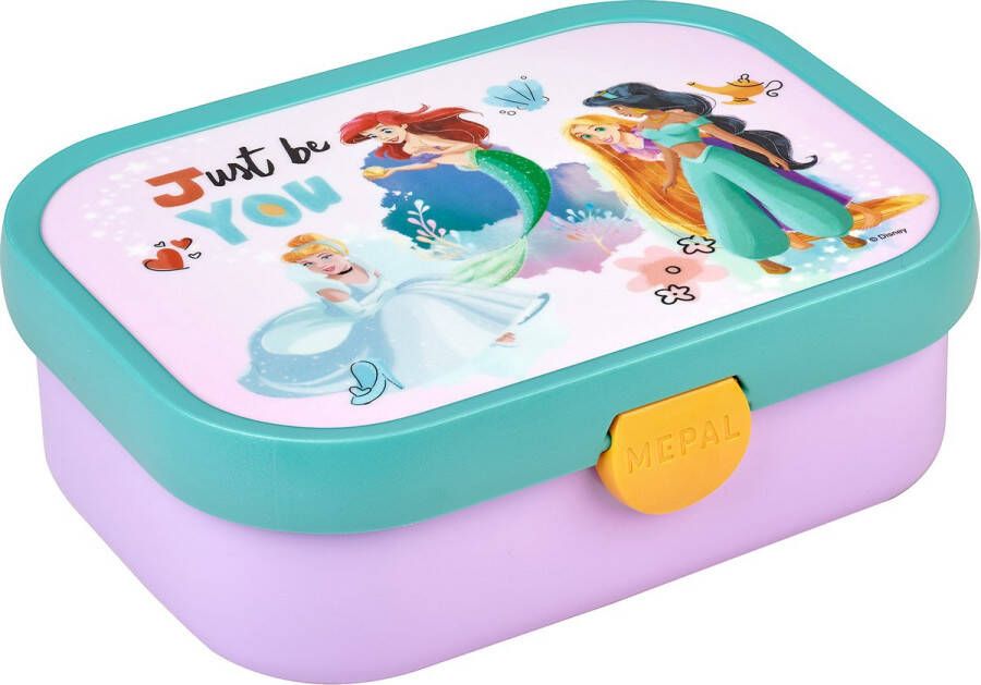 Mepal lunchbox Campus – Broodtrommel met vakjes voor kinderen – Geschikt voor 4 boterhammen – Disney Princess