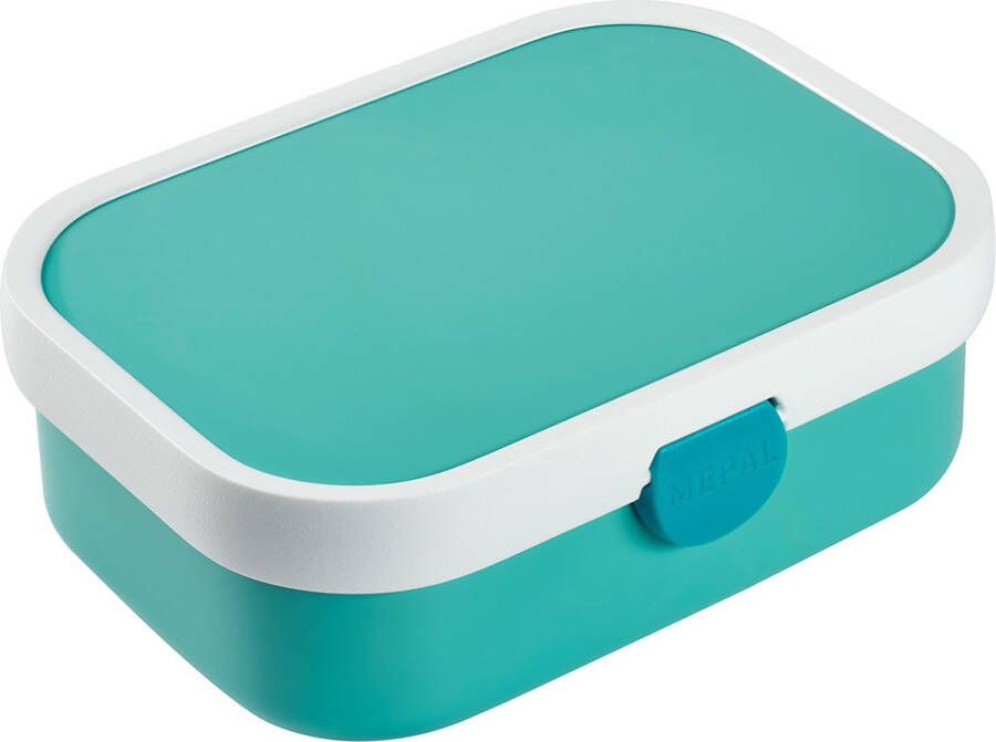 Mepal lunchbox Campus – Broodtrommel met vakjes voor kinderen – Geschikt voor 4 boterhammen – Turquoise