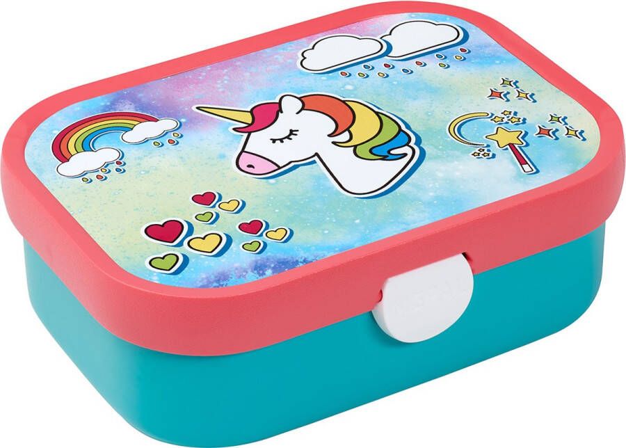 Mepal lunchbox Campus – Broodtrommel met vakjes voor kinderen – Geschikt voor 4 boterhammen – Unicorn