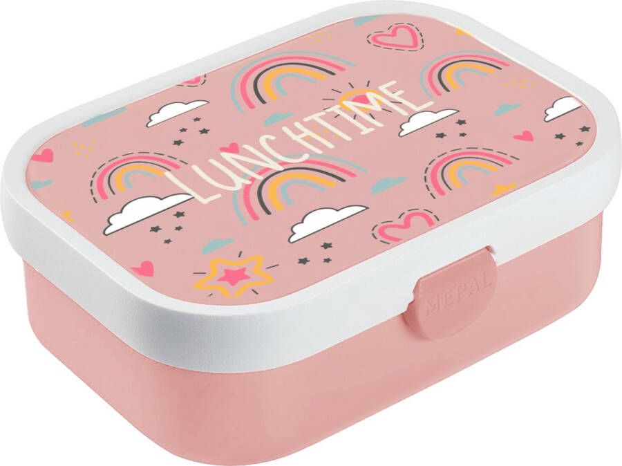 Mepal Lunchbox Campus met naam roze midi hart 4