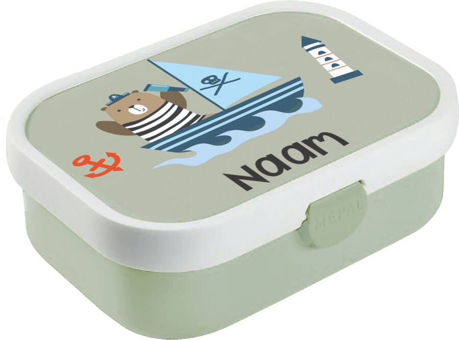 Mepal Lunchbox Campus met naam zwart midi smiley