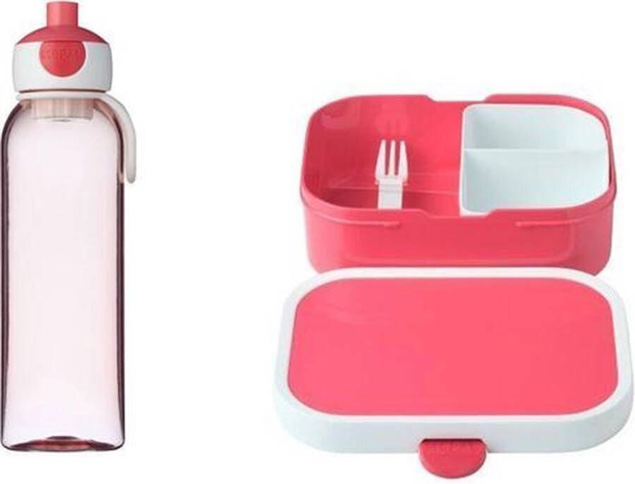 Mepal Lunchbox en Waterfles Pop-up 500ML Roze