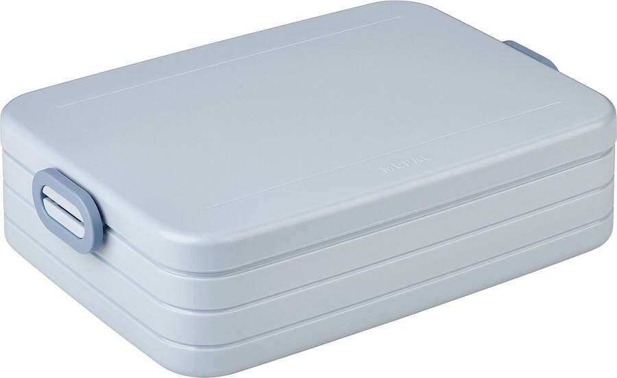 Mepal Lunchbox Take a Break Large Geschikt voor 4 boterhammen Voor een Laptoptas Broodtrommel Nordic Blue
