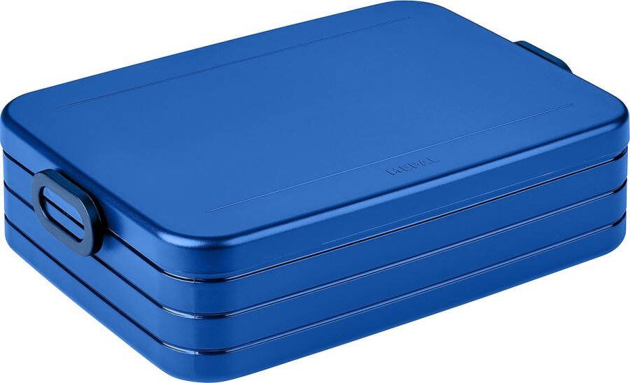Mepal Lunchbox Take a Break Large Geschikt voor 4 boterhammen Voor een Laptoptas Broodtrommel Vivid Blue