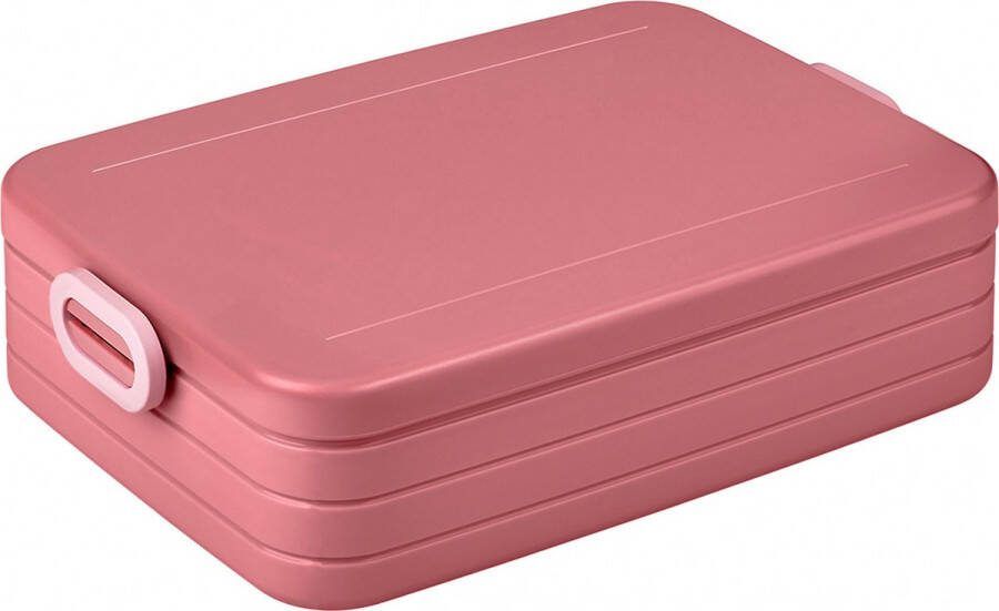 Mepal Lunchbox Take a Break Large Geschikt voor 4 boterhammen Voor een Laptoptas Broodtrommel Vivid Mauve