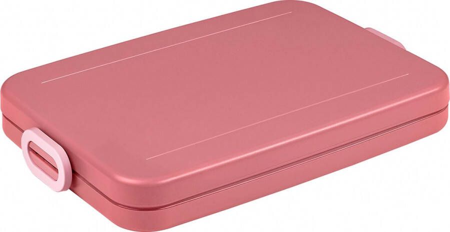 Mepal Lunchbox Take a Break flat – Geschikt voor 4 boterhammen – Vivid mauve – Past perfect in een laptoptas – lunchbox voor volwassenen
