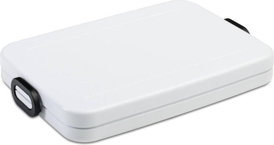 Mepal Lunchbox Take a Break Flat Geschikt voor 4 boterhammen Voor een Laptoptas Broodtrommel White