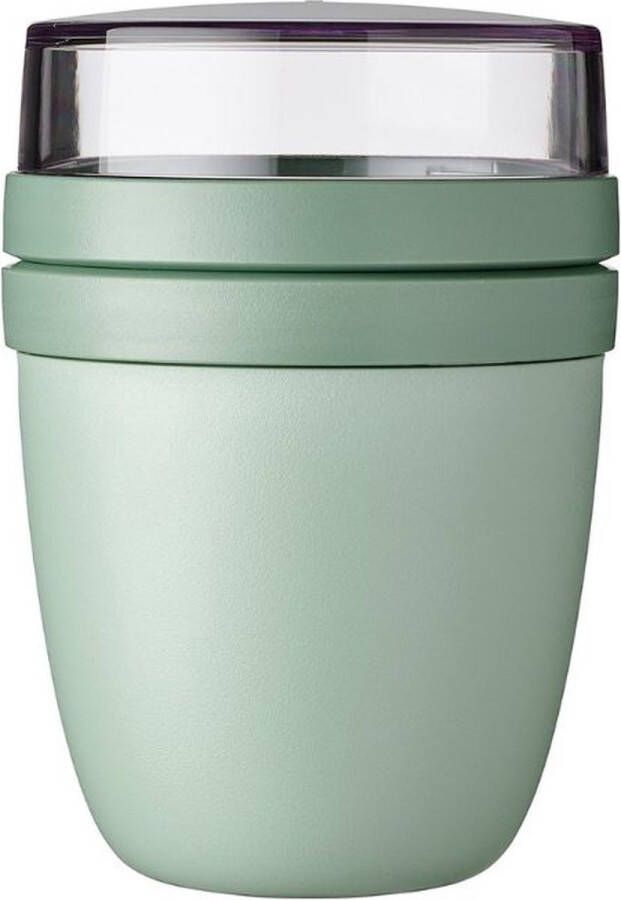 Mepal Lunchpot – 500 ml + 200 ml – Yoghurt en Muesli beker to go – Ellipse – Nordic sage