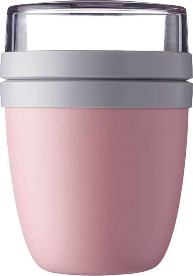 Mepal – Lunchpot Ellipse – Praktische muesli beker to go – Nordic pink – Geschikt voor vriezer magnetron en vaatwasser.