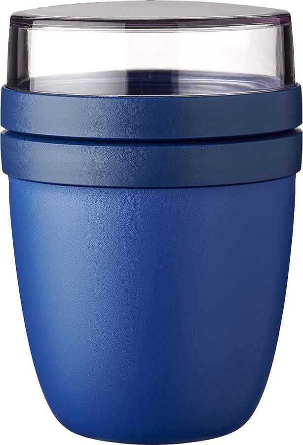 Mepal Lunchpot Ellipse 500 ml Muesli beker to go Vivid blue Geschikt voor vriezer magnetron en vaatwasser