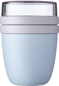 Mepal – Lunchpot Ellipse – Praktische muesli beker to go – Nordic blue – Geschikt voor vriezer magnetron en vaatwasser.
