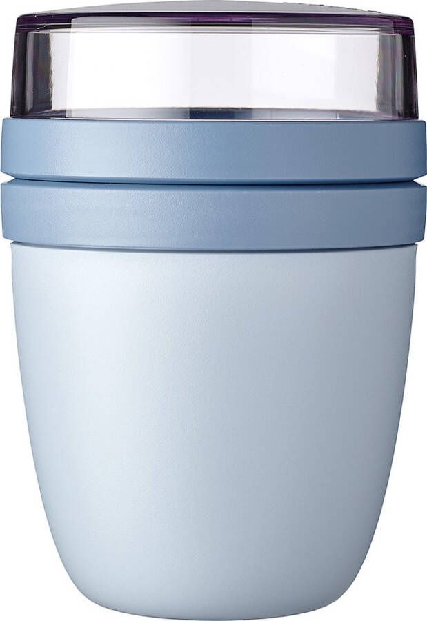 Mepal – Lunchpot Ellipse mini – Praktische muesli beker to go – Nordic blue – Geschikt voor vriezer magnetron en vaatwasser.
