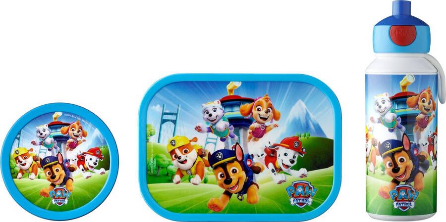 Mepal lunchset Campus – Broodtrommel Drinkbeker en Fruitbox – Lunchset voor kinderen – Paw Patrol Pups