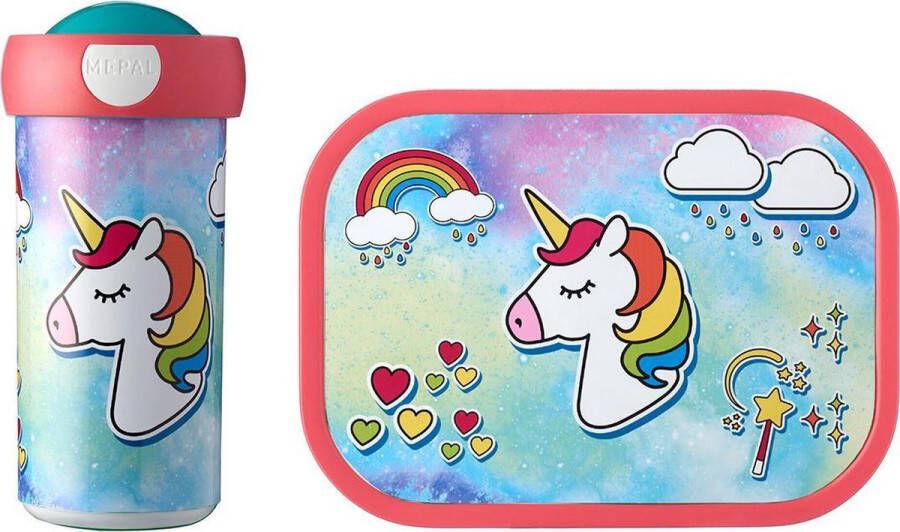 Mepal – Lunchset campus (sb + lb) – schoolbeker en broodtrommel voor kinderen – Unicorn – bento box lekvrij