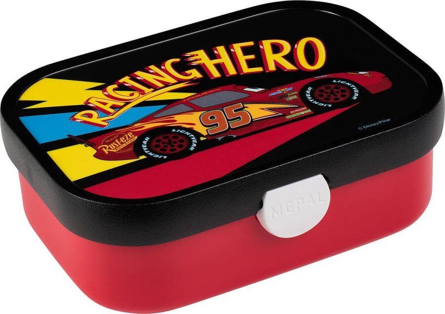 Mepal lunchset Campus – Broodtrommel en Drinkbeker voor kinderen – Bento box – Schoolbeker – Cars Go