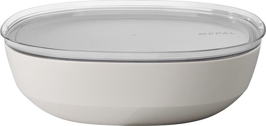 Mepal serveerschaal met deksel Silueta – 4000 ml – Saladeschaal – Nordic white