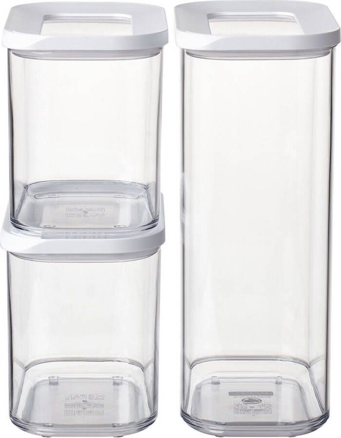 Mepal Modula starterset bewaardozen – 3-delig – Voorraaddoos – Wit