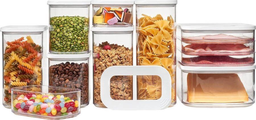 Mepal Modula starterset bewaardozen – 9-delig – Voorraaddoos – Wit