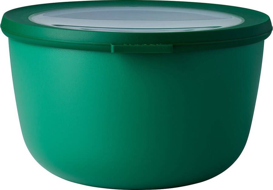 Mepal – Multikom Cirqula rond 2000 ml – Mag in de vriezer magnetron en vaatwasser – Vivid green – Geschikt als meal prep bakje vershoudbakje bewaardoos