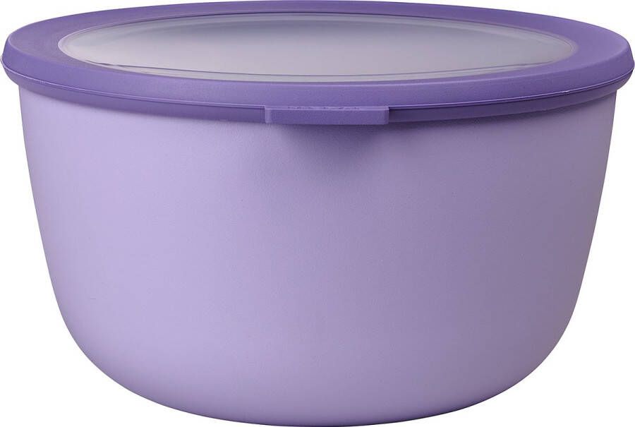 Mepal – Multikom Cirqula rond 3000 ml – Mag in de vriezer magnetron en vaatwasser – Nordic lilac – Geschikt als meal prep bakje vershoudbakje bewaardoos