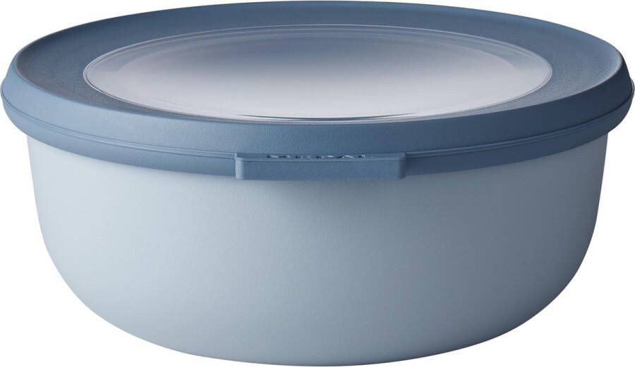 Mepal – Multikom Cirqula rond 750 ml – Mag in de vriezer magnetron en vaatwasser – Nordic blue – Geschikt als meal prep bakje vershoudbakje bewaardoos