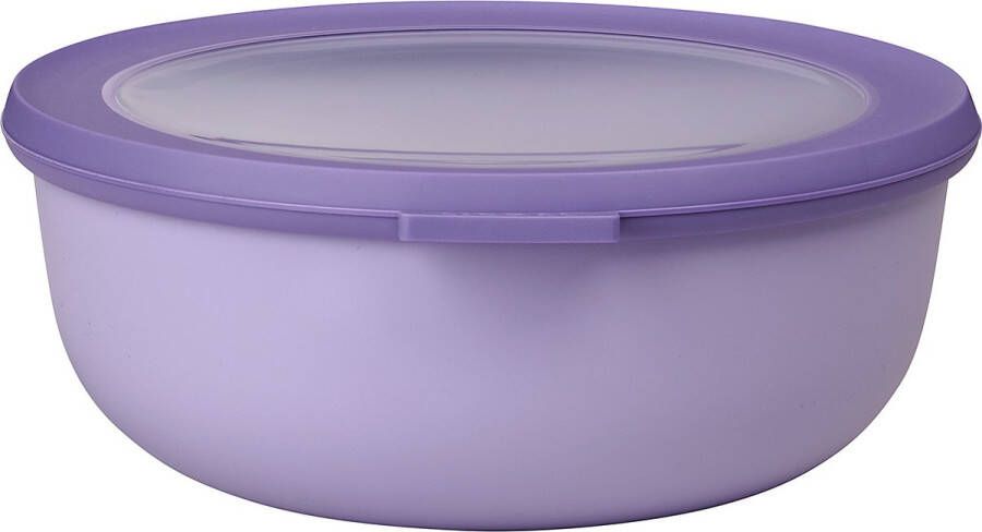 Mepal – Multikom Cirqula rond 1250 ml – Mag in de vriezer magnetron en vaatwasser – Nordic lilac – Geschikt als meal prep bakje vershoudbakje bewaardoos