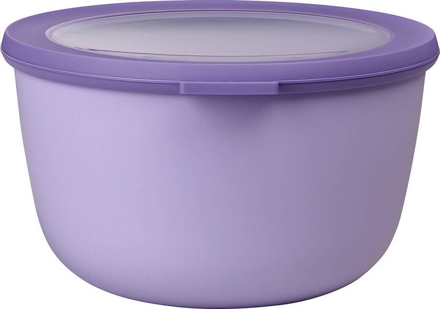 Mepal – Multikom Cirqula rond 2000 ml – Mag in de vriezer magnetron en vaatwasser – Nordic lilac – Geschikt als meal prep bakje vershoudbakje bewaardoos