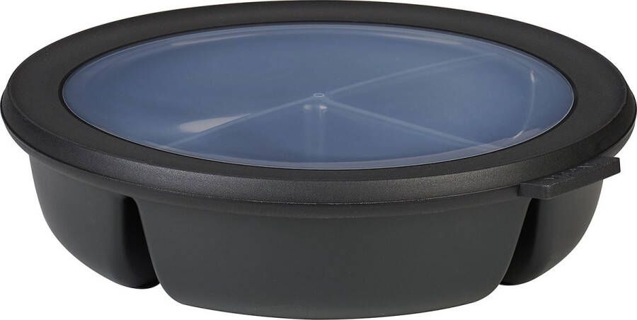 Mepal Multikom Cirqula vershouddoos 3-vaks bento bowl 250 ml 250 ml & 500 ml Rond Nordic black