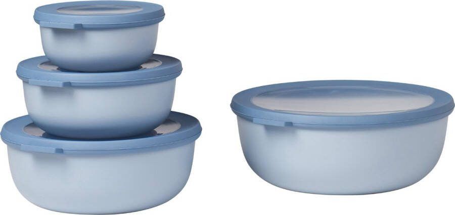 Mepal Multikom Cirqula vershouddoos set 350 + 750 + 1250 + 2250 ml Rond Nordic blue