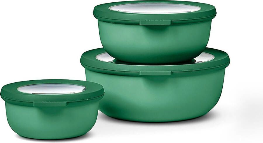 Mepal Multikom Cirqula vershouddoos set 350 + 750 + 1250 ml Rond Vivid green