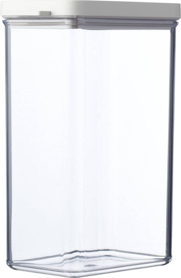 Mepal – Omnia bewaardoos rechthoekig 2000 ml – Nordic white – voorraaddoos – bewaardoos met deksel makkelijk stapelbare voorraadpotten – lucht en- aromadicht