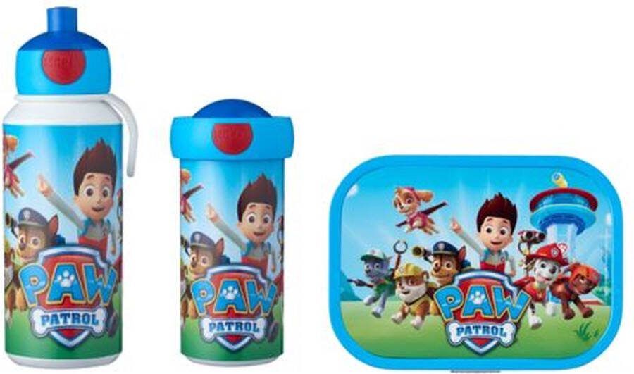 Mepal Paw Patrol Lunchset 3 Delig Paw Patrol voordeelset Paw Patrol Broodtrommel Paw Patrol Schoolbeker