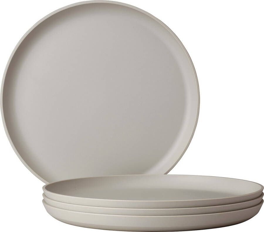 Mepal plat bord Silueta – 4 stuks – Dinerborden – Nordic white