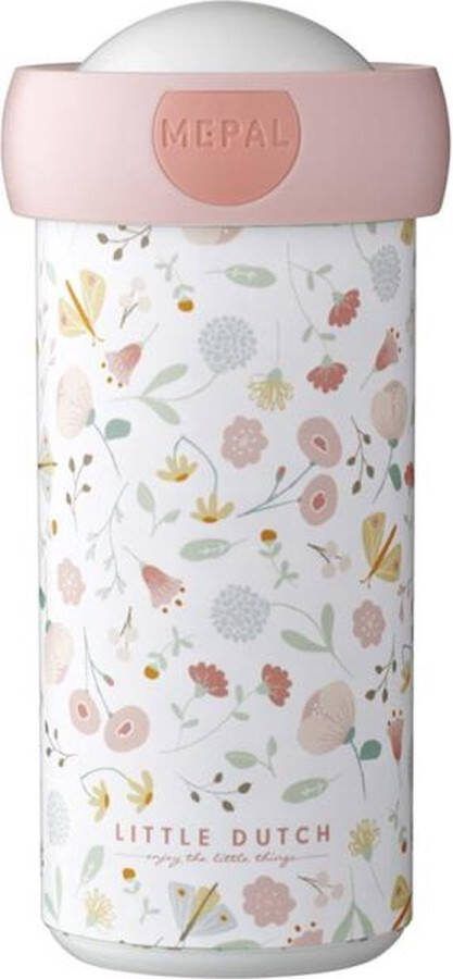 Mepal schoolbeker Campus – 300 ml – Sluit goed af – Drinkbeker voor kinderen – Flowers & Butterflies