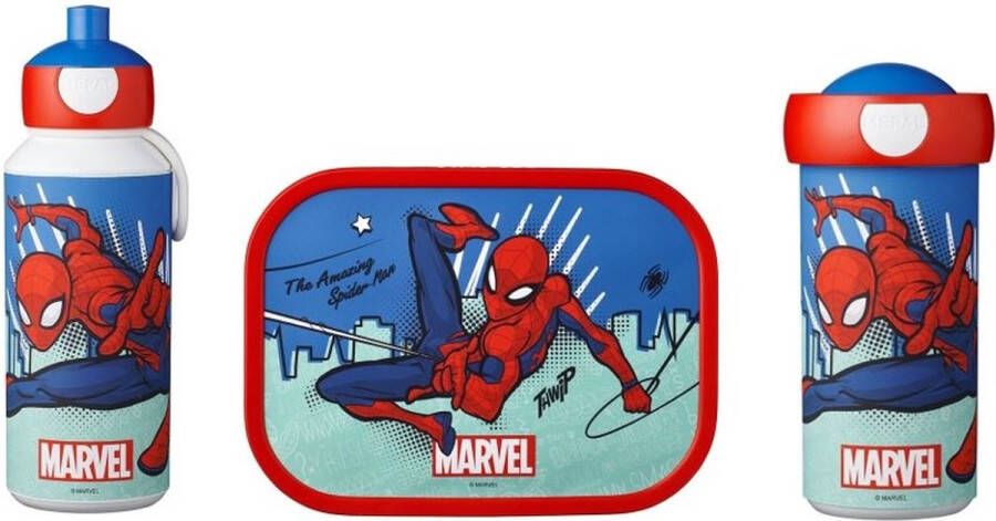 Mepal Spiderman Lunchbox Schoolbeker & Pop-up beker