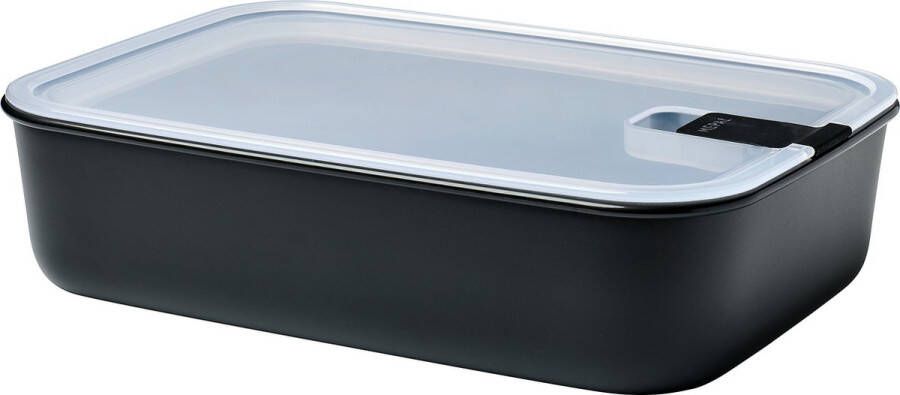 Mepal – Vershouddoos EasyClip – Schaal met deksel en kliksluiting – Geschikt voor de magnetron stoomoven koelkast & vriezer – Luchtdicht & lekvrij 2250 ml – Nordic black