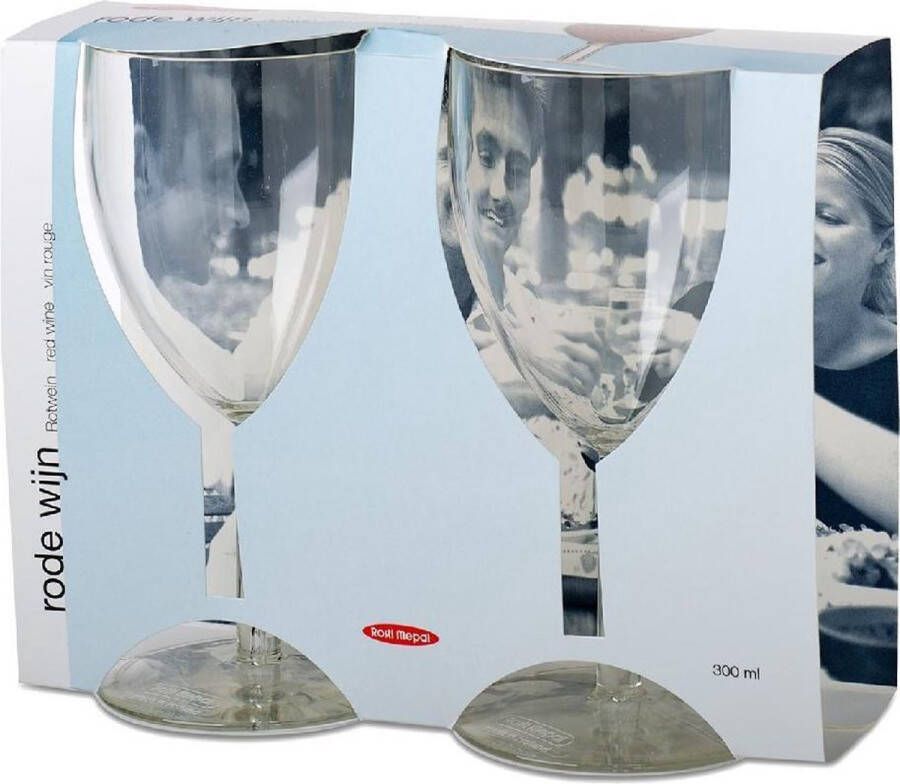 Mepal wijnglas 300 ml set van 2 stuks geschikt voor binnen en buiten duurzaam lichtgewicht