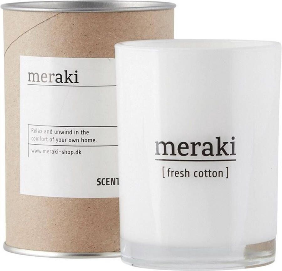Meraki Geurkaars ""Scented candle L"" fresh cotton