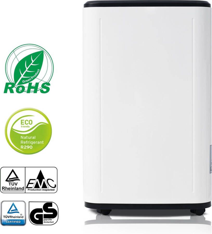 Merax Luchtontvochtiger 25L Luchtreiniger voor 26㎡ Dehumidifier Wit