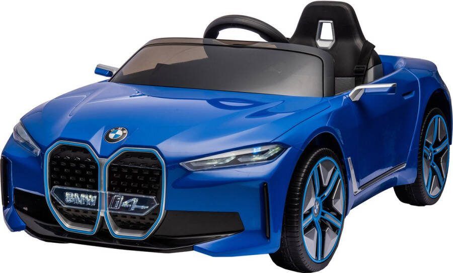 Merax Luxe BMW i4 12V Kinderauto Elektrisch Auto voor Kinderen Blauw
